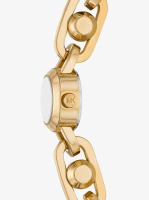 mk 8195 michael kors watch bracelete lethear|Mini Astor Link Gold.